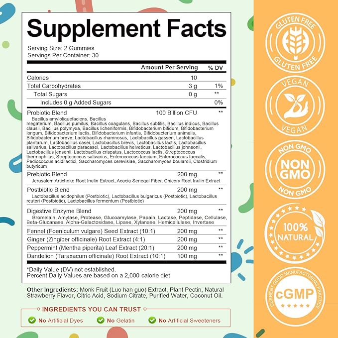 Totaria Probiotic Prebiotic Postbiotics Gummies &amp Multivitamin Gummies for Women Bundle