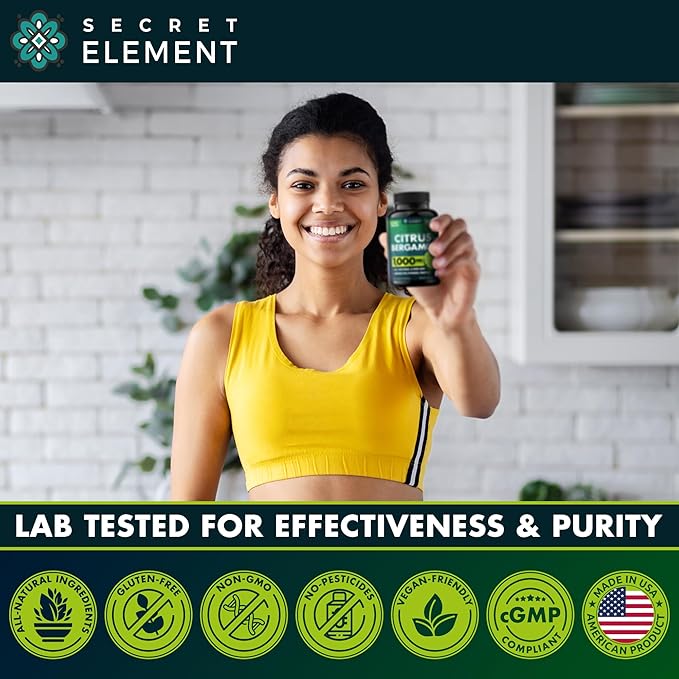 (2 PACK) Citrus Bergamot Extract 1000mg - Citrus Bergamot Supplement for Circulatory Health Immunity and Graceful Aging - 2x the potency of Citrus Bergamot 500mg - 240 Vegan Citrus Bergamot Capsules