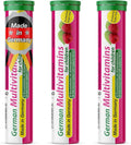 T&ampD German Multivitamin for Children 60 Drink Effervescent Tablets - Sweet Raspberry Flavour Sugar Free Vegan - Vitamin C E B1 B2 B6 B12 Folic Acid Niacin Pharma – Made in Germany