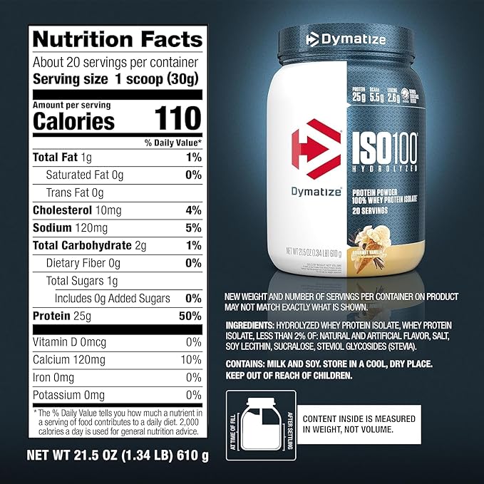 Bundle of Dymatize Performance Protein Shake Fruity Pebbles (12 pack) + ISO100 Whey Protein Powder Isolate Gourmet Vanilla (20 Servings)