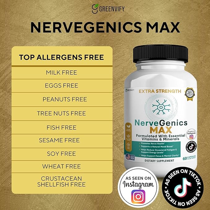 NerveGenics Max 60 Capsules 30-Day Supply (3)