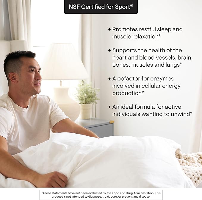 THORNE - Magnesium Bisglycinate - Powdered Magnesium Formula - Supports Restful Sleep Muscle Relaxation Heart Health &amp Metabolism* - NSF Certified for Sport - Gluten Dairy &amp Soy-Free - 60 S