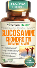 Glucosamine Chondroitin MSM – Joint Support Supplement for Women and Men with Glucosamine Sulfate 1500 mg Chondroitin and MSM – for Cartilage Joint Health and Flexibility – 90 Capsules