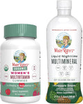 MaryRuth's Multivitamin Gummies for Women (Cherry &amp Raspberry) &amp Liquid Nighttime Multimineral (Pineapple) | Clean Label Project Verified® | Vegan | Beauty Bedtime Routine &amp Overall Heal