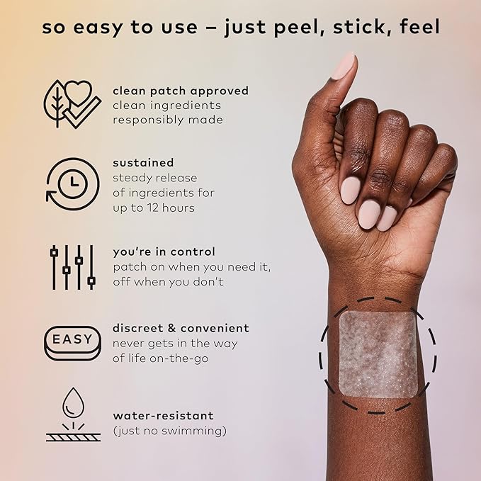The Good Patch Slumber Sleep Patch Support Melatonin Free Sustained Release Natural Patch with L-Theanine Magnesium Tart Cherry Extract Plant Powered Wearable Wellness (8 Total Patches)