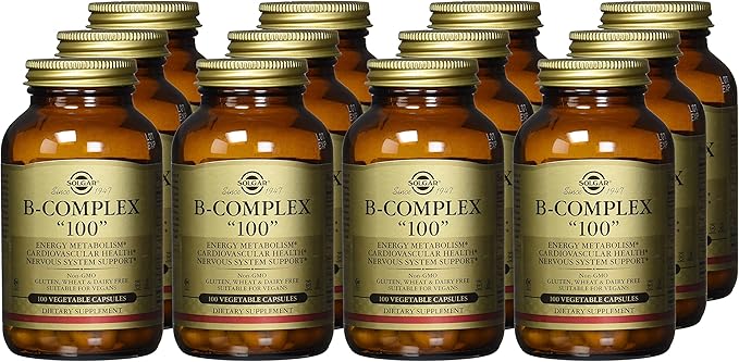 Solgar B-complex 100 100 Vegetable Capsules - Heart Health 100 Count (Pack of 12)