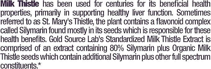 Organic Milk Thistle Capsules 180 Caps Pure Milk Thistle Powder Plus 80% Silymarin Extract Standardized Complex 450 mg Natural Liver Health Supplement Immune Boost Detox and Cleanse