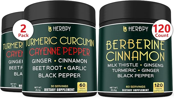 Bundle 7in1 Turmeric Curcumin &amp 7in1 Berberine HCl 97% Supplement