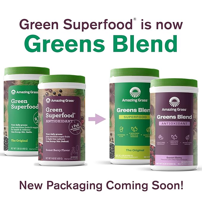 Amazing Grass Greens Blend Superfoods Powder (Original + Antioxidant)