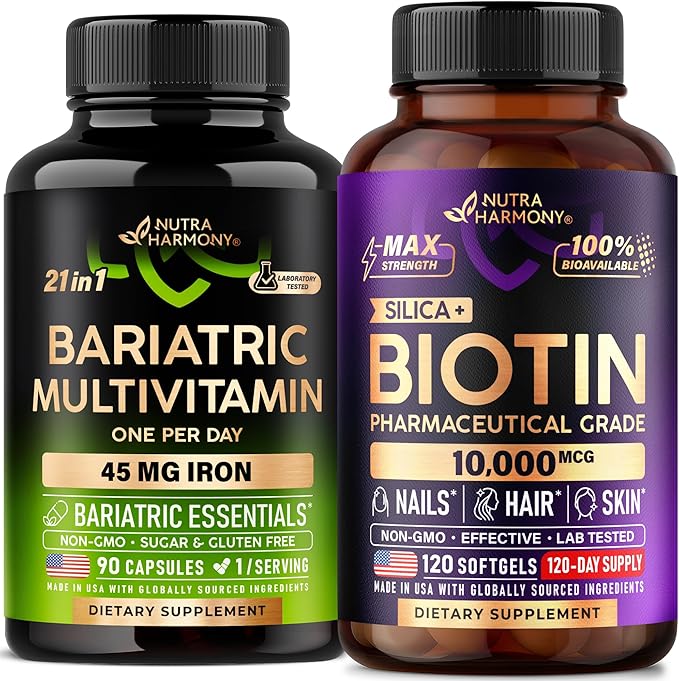 Bariatric Multivitamin Capsules &amp Biotin with Silicon Softgels