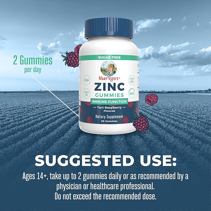 MaryRuth Organics Zinc (Tart Raspberry) &amp Vitamin K2+D3 Calcium Gummies (Peach Mango &amp Apricot) | Clean Label Project Verified® | Vitamins for Immunity &amp Joint and Bone Health | Vegan Non