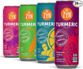 ZYN Turmeric Wellness Drink Flavored Turmeric Drink Turmeric Curcumin with Black Pepper Low Calorie Healthy Energy Drink Clean Vegan Soda Alternative for Vitality Variety Pack of 24