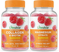 Lifeable Collagen &amp Biotin + Magnesium Gummies Bundle - Great Tasting Vitamin Supplement Gluten Free GMO Free Chewable