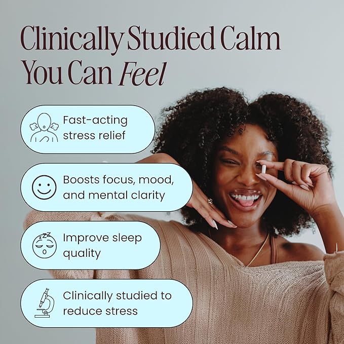 Stress Support Adaptogens (30 Servings) | Shoden Ashwagandha Holy Basil L-Theanine GABA etc | Lower Cortisol Stress Relief Healthy Brain Function Enhance Mood &amp Boost Focus