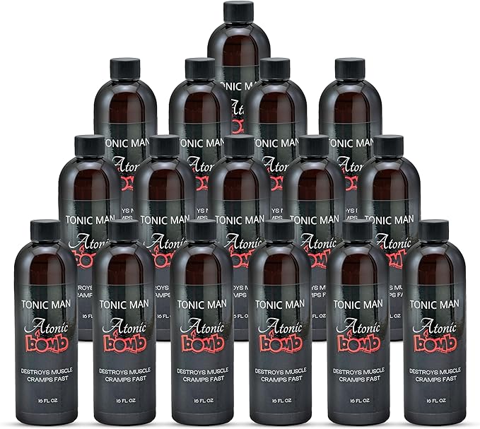 Tonic Man Atonic Bomb Made with Raw Apple Cider Vinegar 16oz Bottle (Pack of 16)