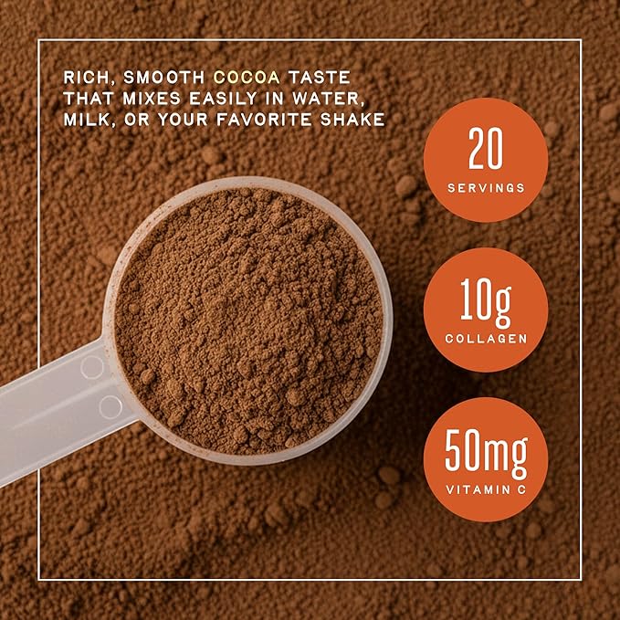 Iron Feather Collagen Powder | Chocolate | Multi-Collagen Protein with Vitamin C | Supports Joints Tendons Recovery Skin Hair and Nails | 10g Protein per Scoop | Clean and Functional Nutrition