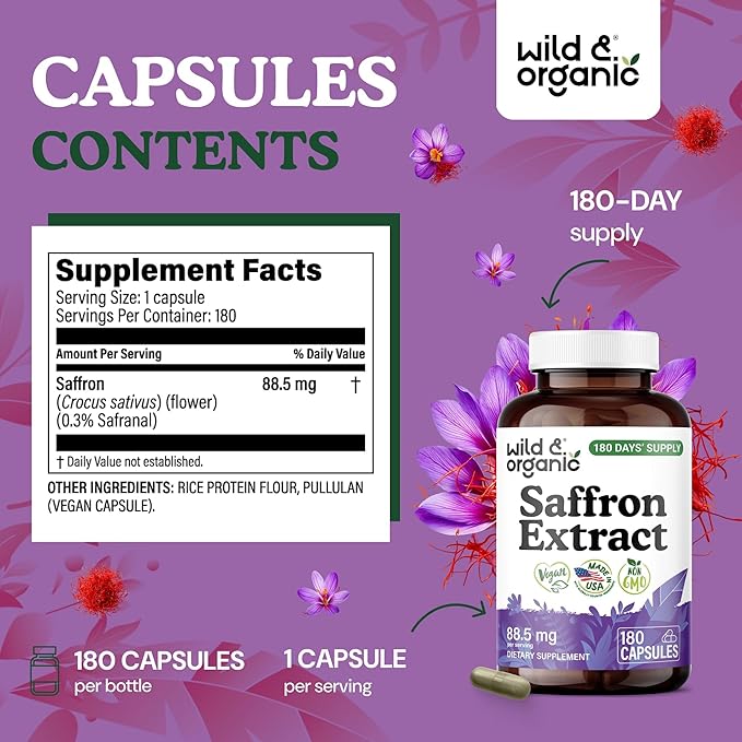 Turmeric Ginger 180 Capsules &amp Saffron Extract 180 Capsules