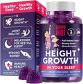 Height Growth Gummies with Melatonin for Kids &amp Teens - Ashwagandha Lemon Balm &amp Vitamins B - Sleep &amp Height Booster Multivitamin for Teen Boys &amp Girls - Grow Taller Supplement - 60 G