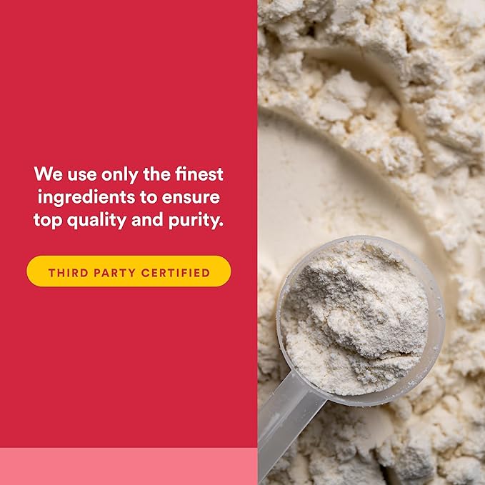 Natural Factors Whey Factors Grass Fed Whey Protein Concentrate Aids Muscle Development and Immune Health Strawberry 12 Oz