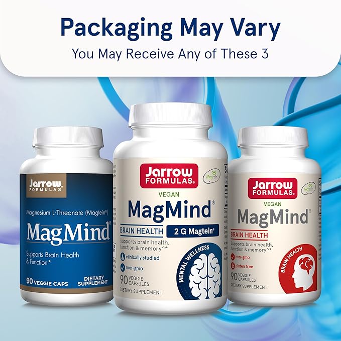 Jarrow Formulas Probiotics 10 Billion CFU and MagMind Brain Health Supplement Bundle