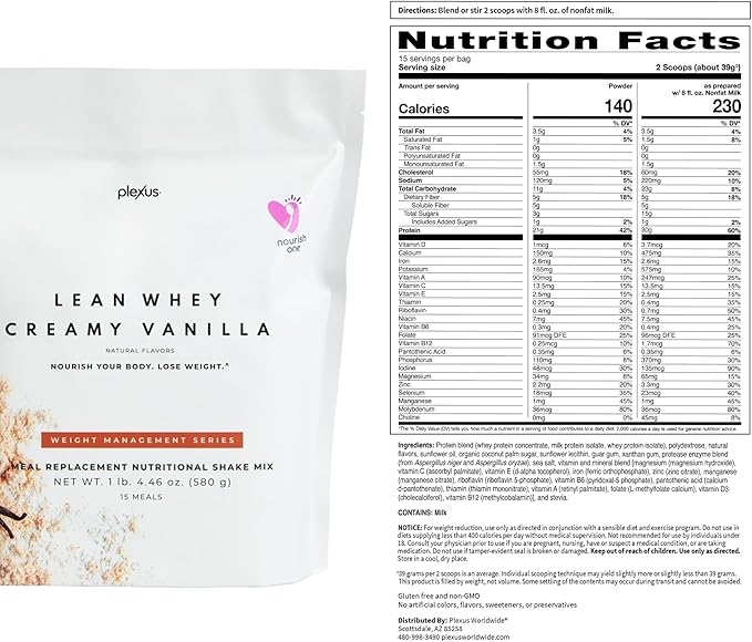 Plexus Lean™ Whey Creamy Vanilla