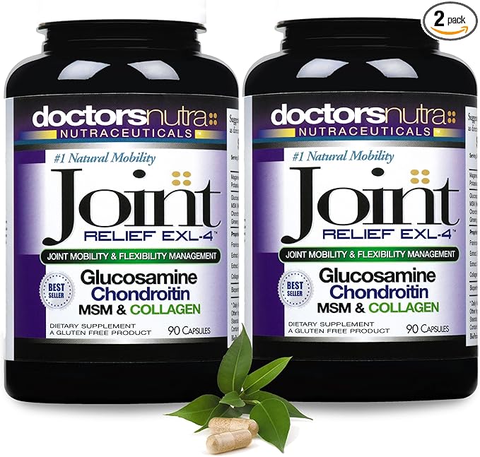 Joint Support Supplement (Pack of 2) with Glucosamine Chondroitin MSM and Turmeric