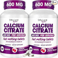 Fast Melting Calcium Citrate 600mg with Vitamin D3 and Magnesium - 120 Ct x 2 Pack Smooth Dissolving Cherry Flavor Tablets Non-Chalky Bariatric Calcium for Post Surgery