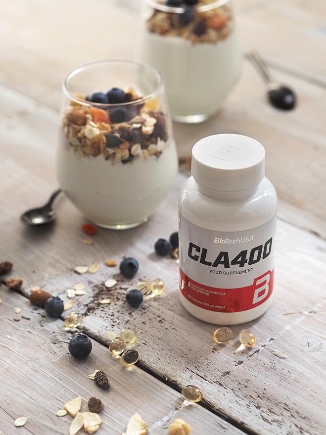 CLA 400 80 Capsules - huile de carthame (Carthamus Tinctorius) - BiotechUSA