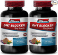 Hair Growth Hair Vitamins Without biotin - DHT Blocker Hair Formula - Support Healthy Hair Growth - he shou wu for Gray Hair Soy isoflavones Supplement kudzu Root Capsules dht Blocker - 2B 120 Cap