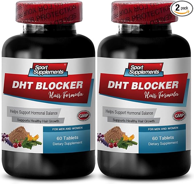 Hair Growth Hair Vitamins Without biotin - DHT Blocker Hair Formula - Support Healthy Hair Growth - he shou wu for Gray Hair Soy isoflavones Supplement kudzu Root Capsules dht Blocker - 2B 120 Cap