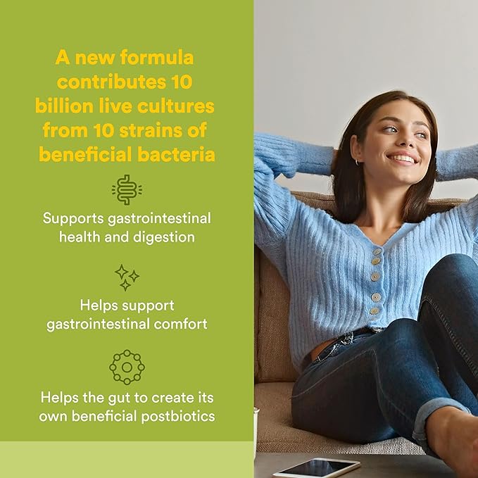 Natural Factors Whole Food Synbiotic Pre+Probiotic 10 Billion - Organic Gut &amp Digestive Health Supplement - Non-GMO Gluten-Free &amp Dairy-Free - 60 Vegetarian Capsules (60 Servings)