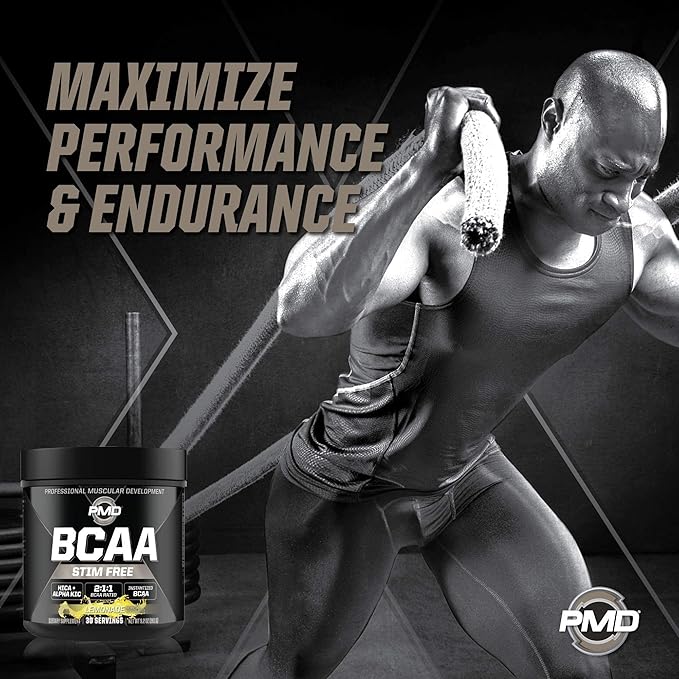 PMD Sports CG5 - Premium Creatine and L-Glutamine Powder (60 Servings) &amp PMD Sports BCAA Stim Free Amino Acids for Enhanced Recovery - Lemonade (30 Servings)