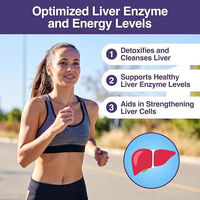 Liver Support Plus with Milk Thistle Alfalfa Leaf Vitamins D3 and B12 Advanced Formula