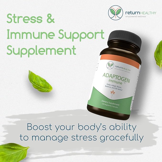 Adaptogen Immune Adaptogens Supplements Ashwagandha Supplements with Siberian Ginseng Astragalus Root and More - Promotes Healthy Body Functioning - Stress Relief Supplement 120 Capsules