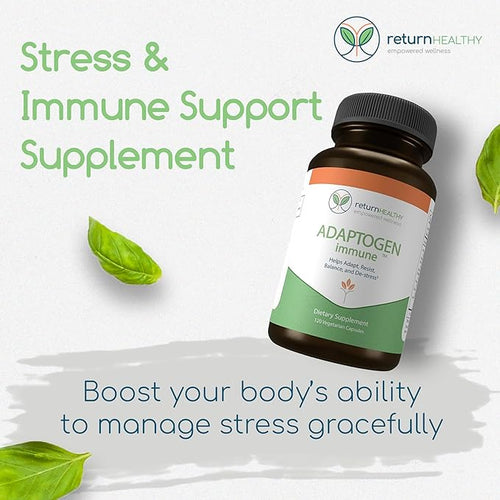 Adaptogen Immune Adaptogens Supplements Ashwagandha Supplements with Siberian Ginseng Astragalus Root and More - Promotes Healthy Body Functioning - Stress Relief Supplement 120 Capsules