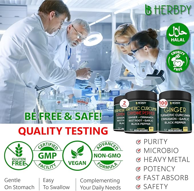 Bundle 7in1 Turmeric Curcumin Supplement &amp 5in1 Ginger Supplement