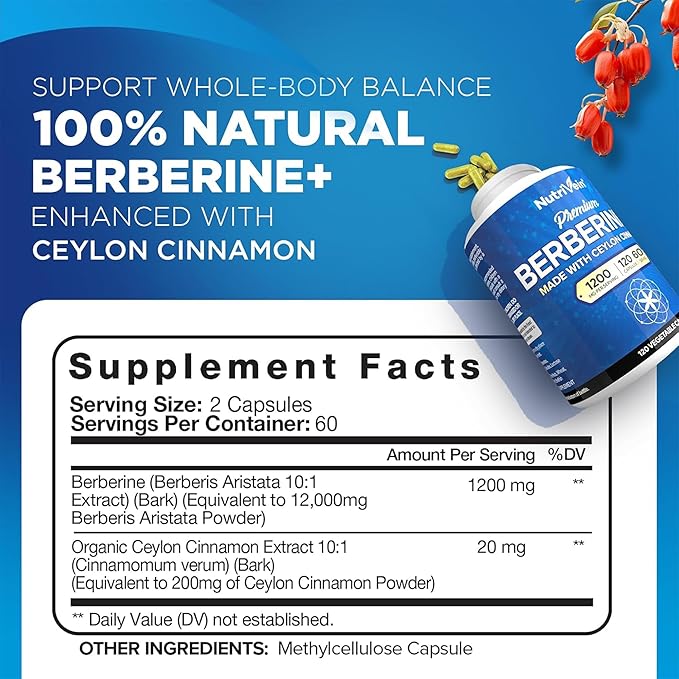 Nutrivein Premium TUDCA Berberine Supplements and Ashwagandha Supplements Bundle: High-Absorption Berberine Complex Ashwagandha Root Extract &amp TUDCA for Detox Vitality &amp Well-Being