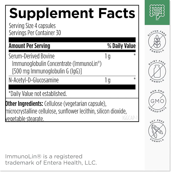 Designs for Health 3R Gut Reset Program - IgGI Immunoglobulin Capsules ProbioMed 50 Probiotic GI Revive to Soothe Coat &amp Fortify (3 Products)