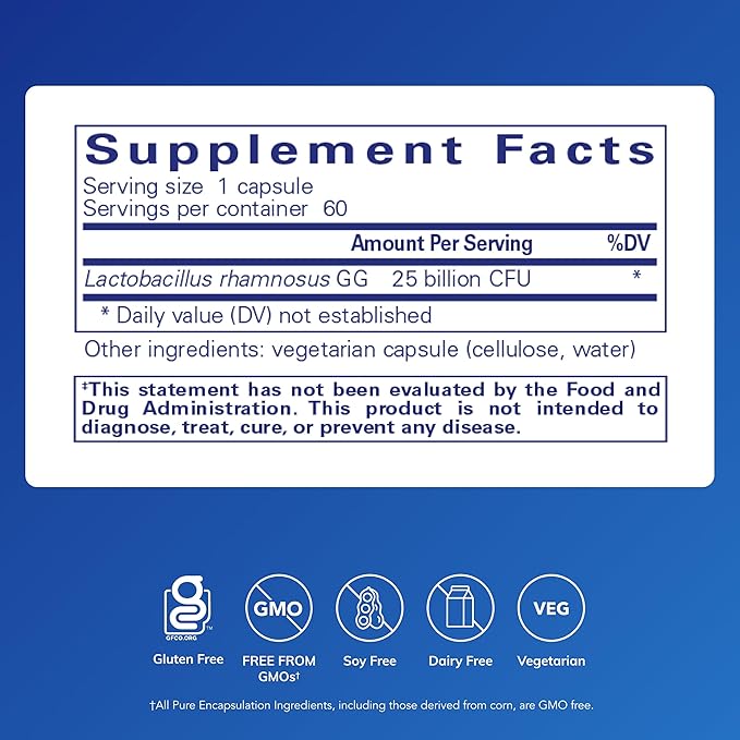 Pure Encapsulations PureGG 25B | Promotes GI and Immune Health Across All Ages | 60 Capsules