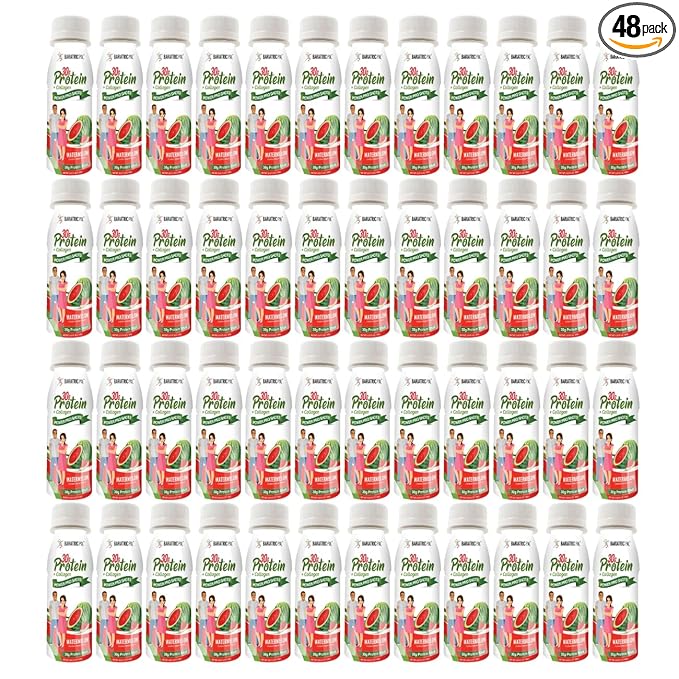 BariatricPal 30g Whey Protein &amp Collagen Sugar-Free Power Pro Shots - Watermelon (48 Bottles)