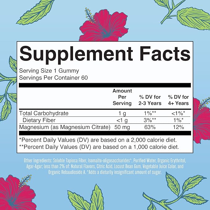 MaryRuth's Kids Magnesium Calm Gummies (Hibiscus) &amp Vitamin K2+D3 Gummies (Peach Mango &amp Apricot) | No Gelatin! | Vitamins for Sleep Bone Support &amp Overall Health | Vegan Non-GMO Glute