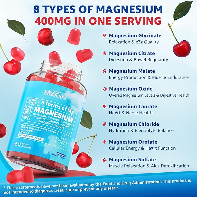 Magnesium Gummies 400mg+ Immune Support Gummies