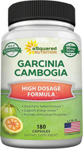 aSquared Nutrition Garcinia Cambogia 1600mg-180 Capsules-Natural Pure Extract Pills for Brain Health- Standardized Ultra HCA &amp Garcinia Cambogia Supplement Alternative to Gummies Drops Tea &amp