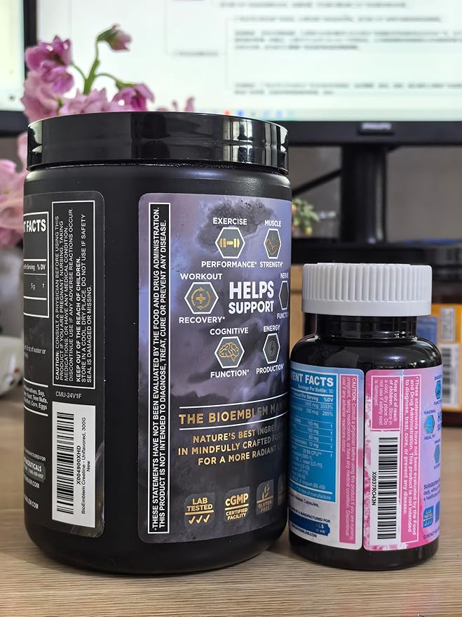 BioEmblem Beauty Probiotics for Women and Creatine Monohydrate Powder