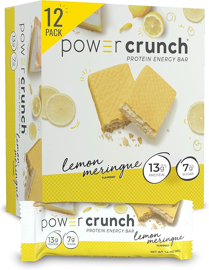 Power Crunch Protein Wafer Bars High Protein Snacks Strawberry Crème &amp Lemon Meringue 1.4 Ounce (12 Count) Bundles