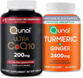 Qunol CoQ10 &amp Turmeric: CoQ10 200mg 60 Softgels &amp Turmeric Curcumin 2400mg 105 Capsules