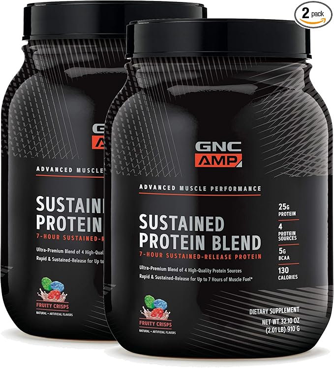 GNC AMP Sustained Protein Blend - Cinnamon Toast (28 Servings)