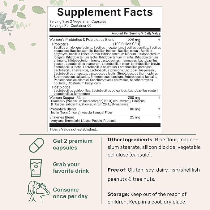 Micro Ingredients Myo-Inositol with D-Chiro Inositol Powder &amp Women’s Probiotics 100 Billion CFU Veggie Capsules | 2 Pack Bundle | 40:1 Ideal Ratio | 40 Strains + Cranberry &amp D-Mannose