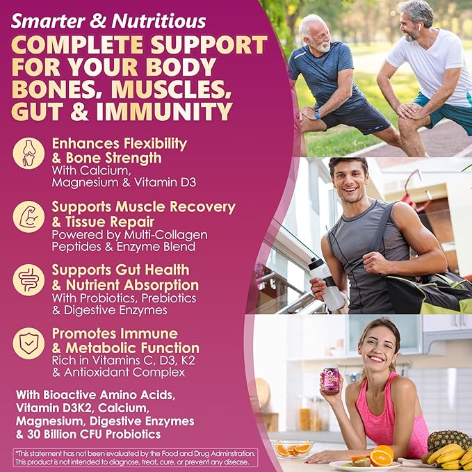 Collagen Gummies + Biotin Soft Chews 3000mg for Women &amp Men Ultra Hydrolyzed Collagen Peptides Boosting Type IIIIIIVX Vitamin C E Anti-Aging Formula for Hair Skin &amp Nails DigestionB
