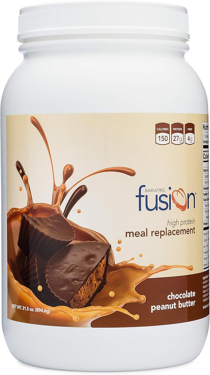 Bariatric Fusion Meal Replacement Protein 21 Serving Tub Chocolate Peanut Butter for Bariatric Surgery Patients Including Gastric Bypass &amp Sleeve Gastrectomy